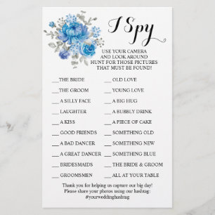 Blue Flower Weddenschappen Reception I Spy Game Ca Flyer