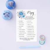 Blue Flower Weddenschappen Reception I Spy Game Ca Flyer (Enkel)