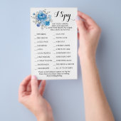 Blue Flower Weddenschappen Reception I Spy Game Ca Flyer (Hand)