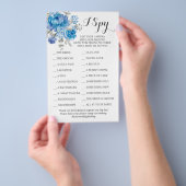 Blue Flower Weddenschappen Reception I Spy Game Ca Flyer (Hand)