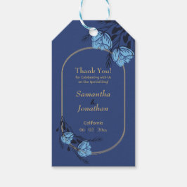Blue Flower Wedding Cadeaulabel