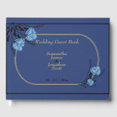 Blue Flower Wedding Gastenboek (Voorkant)