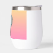 Blue flower with pink background (Links)