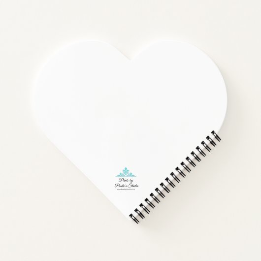 Blue Flower with pink background heart Notitieboek (Achterkant)