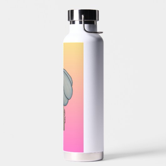 Blue Flower with Pink background Waterfles (Links)