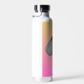 Blue Flower with Pink background Waterfles (Rechts)