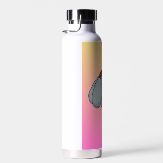 Blue Flower with Pink background Waterfles (Rechts)