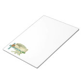 Blue Flowered Christelijk Cross-Blocnote Notitieblok (Schuin)