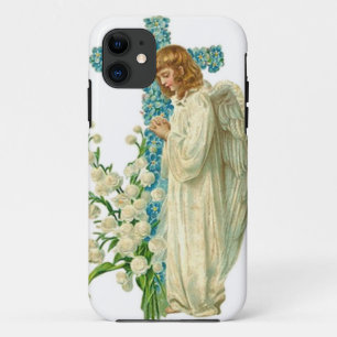 Blue Flowered Christelijk Cross iPhone 11 Hoesje