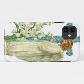 Blue Flowered Christelijk Cross Case-Mate iPhone Case (Achterkant (horizontaal))