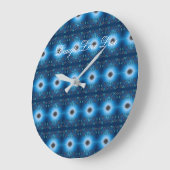 Blue Flowered Clock met Laugh Love and Live Grote Klok (Hoek)