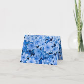 Blue Flowered Notecards Bedankkaart (Voorkant)