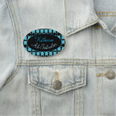 Blue Flowered Personalized Naamplaatje (In situ)