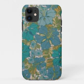 Blue Flowered Phone Case (Achterkant)