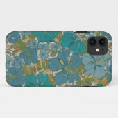 Blue Flowered Phone Case (Achterkant (horizontaal))