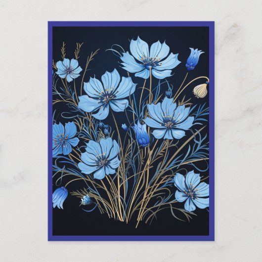 BLUE FLOWERS #1 BRIEFKAART (Voorkant)