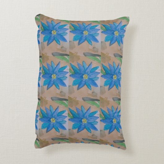 Blue Flowers Accent Mode Kussen (Achterkant (Verticaal))