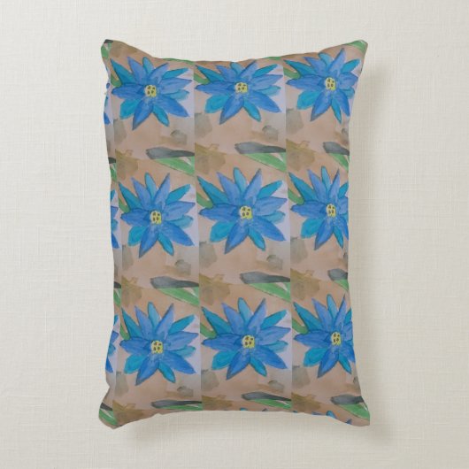 Blue Flowers Accent Mode Kussen (Voorkant(Verticaal))