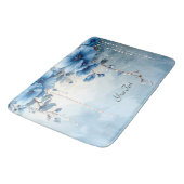 Blue Flowers and Pearls Bath Mat (Gekanteld)