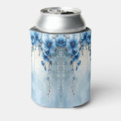 Blue Flowers and Pearls Can Cooler (Blikje Achterkant)