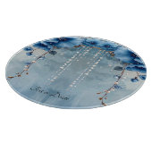 Blue Flowers and Pearls Cutting Board Snijplank (Hoek)