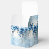 Blue Flowers and Pearls Favor Box Bedankdoosjes (Geopend)