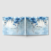 Blue Flowers and Pearls Guest Book Gastenboek (Volledig)