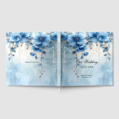 Blue Flowers and Pearls Guest Book Gastenboek (Volledig)