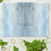 Blue Flowers and Pearls Kitchen Towel Theedoek (Gevouwen)