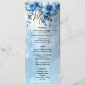 Blue Flowers and Pearls Menu (Voorkant)