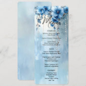 Blue Flowers and Pearls Menu (Voorkant / Achterkant)