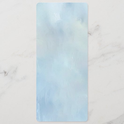 Blue Flowers and Pearls Menu (Achterkant)