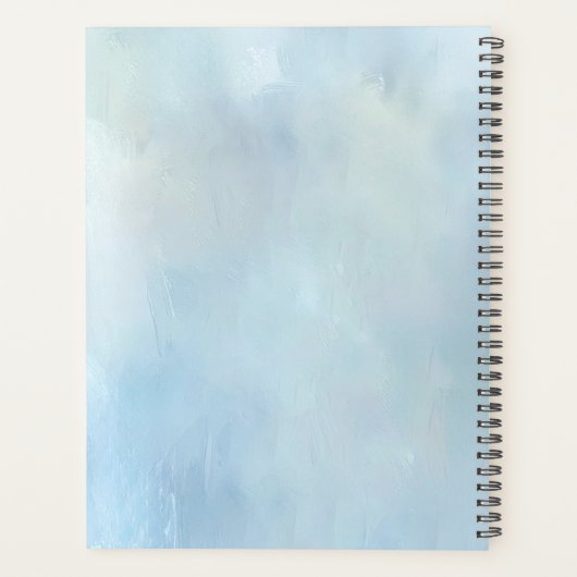 Blue Flowers and Pearls Planner (Achterkant)