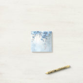 Blue Flowers and Pearls Post it Notes (Op bureau)