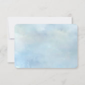 Blue Flowers and Pearls RSVP Card (Achterkant)