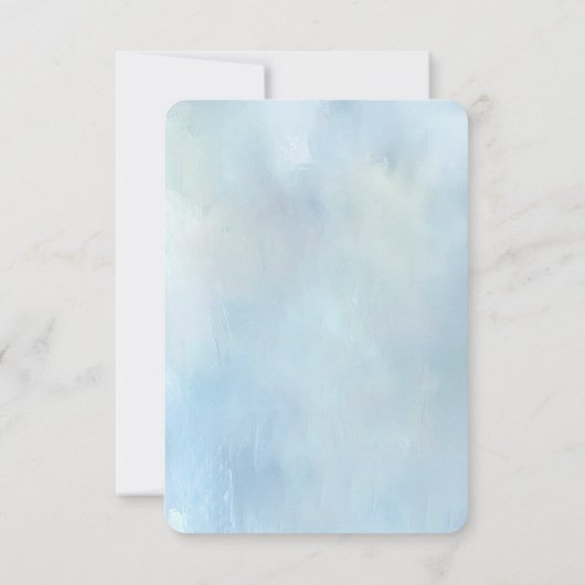 Blue Flowers and Pearls RSVP Card Kaartje (Achterkant)