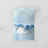 Blue Flowers and Pearls Thank You Card Bedankkaart (Binnen)