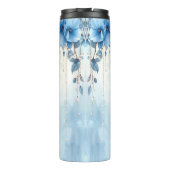 Blue Flowers and Pearls Thermal Tumbler Thermosbeker (Achterkant)
