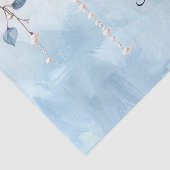 Blue Flowers and Pearls Tissue Paper Tissuepapier (Detail)