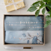 Blue Flowers and Pearls Tissue Paper Tissuepapier (Geschenk)