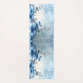 Blue Flowers and Pearls Yoga Mat (Voorkant)