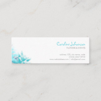 Blue flowers artistic elegant feminine zen card mini visitekaartje