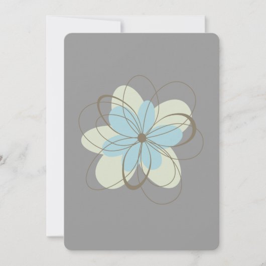 Blue Flowers Baby shower Kaart (Voorkant)