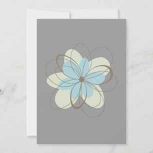 Blue Flowers Baby shower Kaart