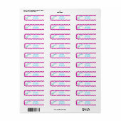 Blue Flowers Background Return Address Sticker (Full Sheet)