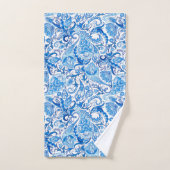 Blue Flowers Bath Towelset Bad Handdoek (Handdoek)