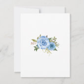 Blue Flowers Boho Chic Western Details insert card Kaart (Achterkant)