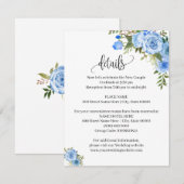 Blue Flowers Boho Chic Western Details insert card Kaart (Voorkant / Achterkant)