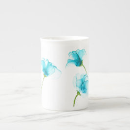 Blue Flowers Bone China Mok