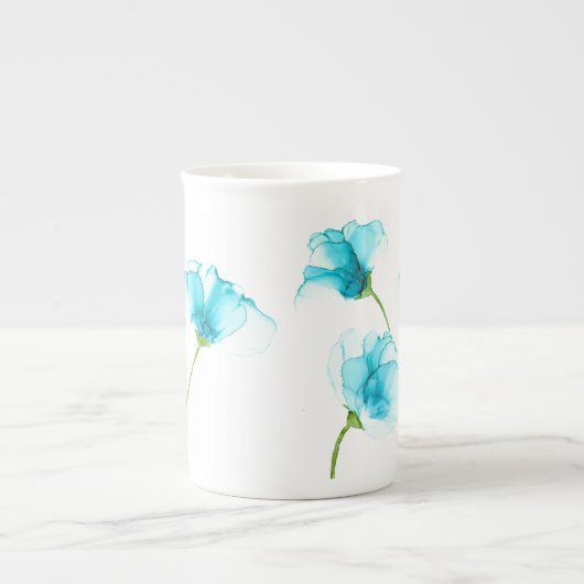 Blue Flowers Bone China Mok (Voorkant)